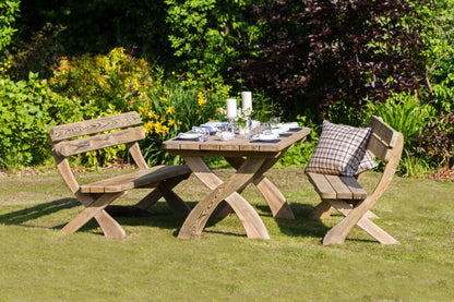 Harriet Table & 2 Bench Set