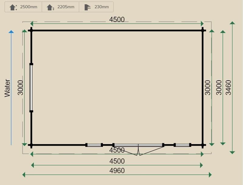 Lugarde Core 44mm Log Cabin 3m x 4.5m