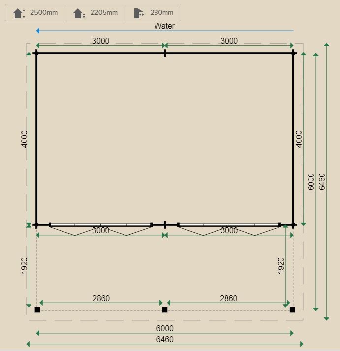 Lugarde Dallington 44mm Log Cabin 6m x 6m