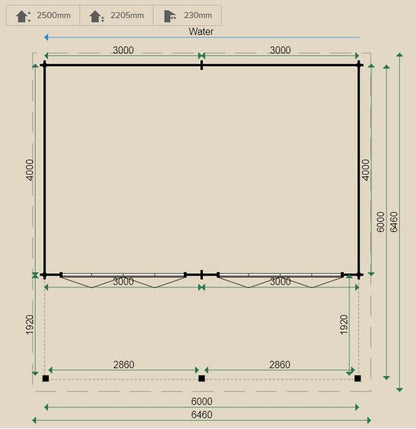 Lugarde Dallington 44mm Log Cabin 6m x 6m