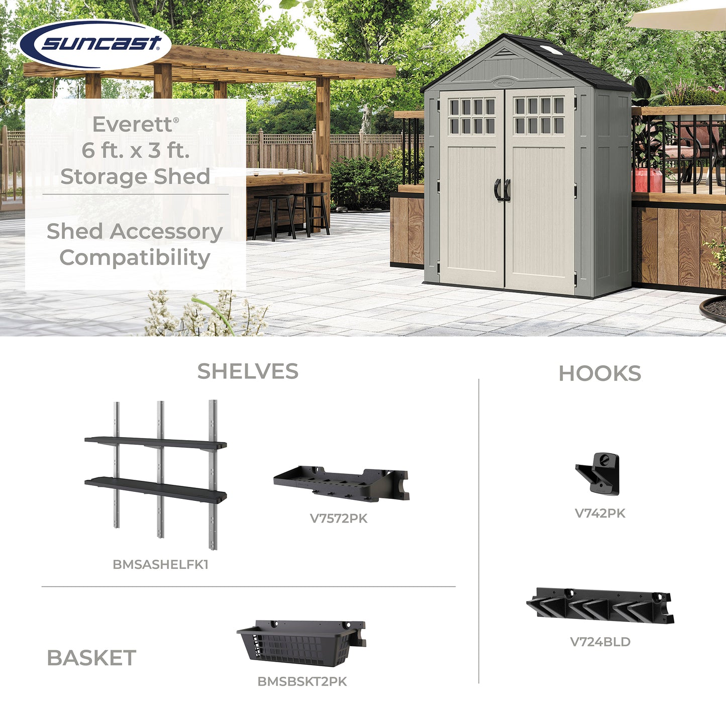 Suncast Everett Shed 6x3