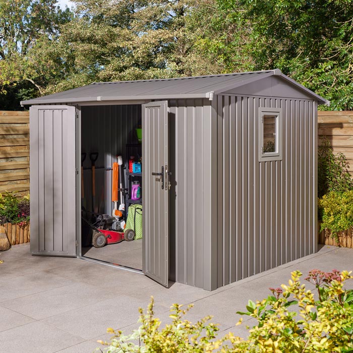 Rowlinson Brentvale Premium Metal Apex Shed 10'x8'