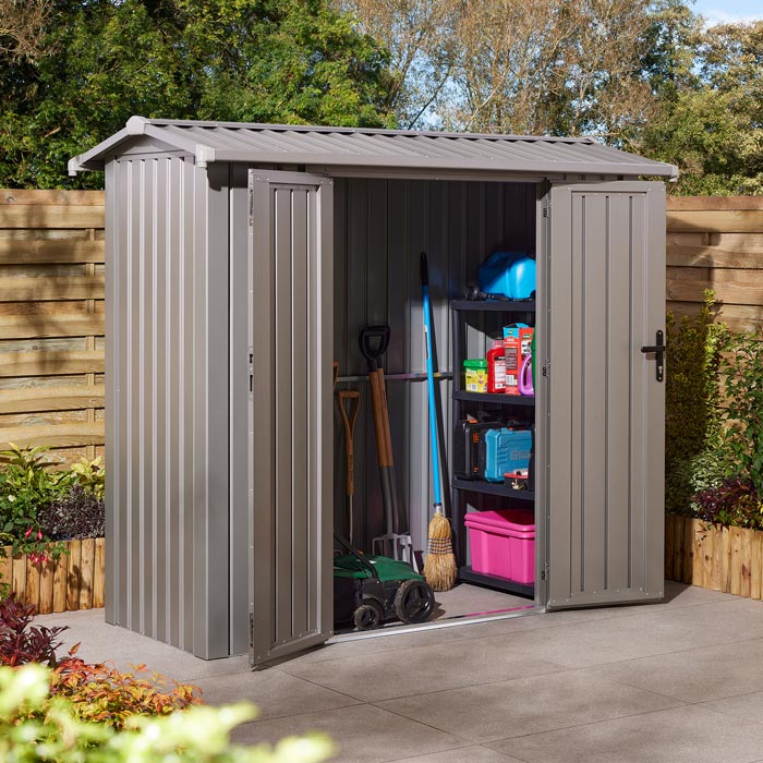 Rowlinson Brentvale Premium Metal Apex Shed 8'x4'