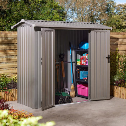 Rowlinson Brentvale Premium Metal Apex Shed 8'x4'