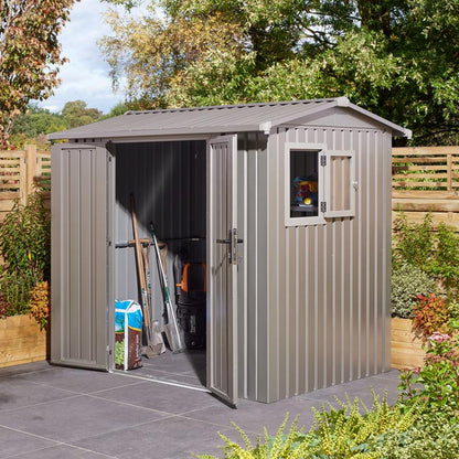 Rowlinson Brentvale Premium Metal Apex Shed 8'x6'