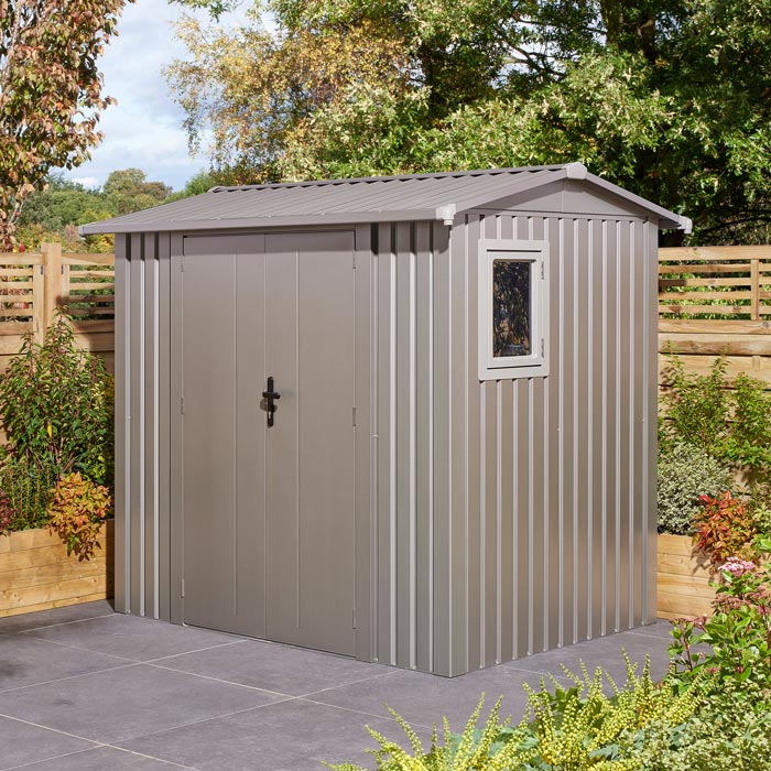Rowlinson Brentvale Premium Metal Apex Shed 8'x6'