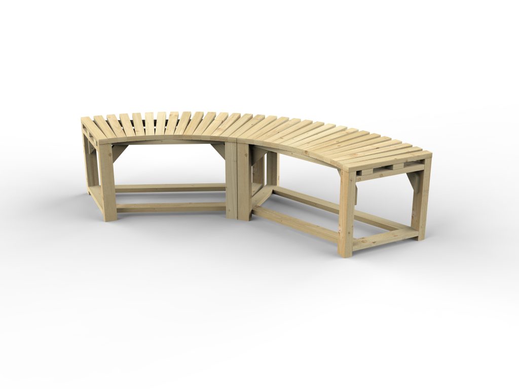 Forest Curved Firepit Bench (2 Pack)
