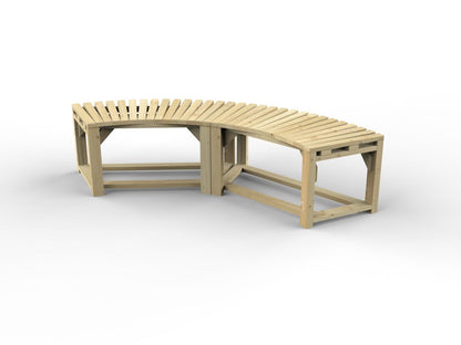 Forest Curved Firepit Bench (2 Pack)
