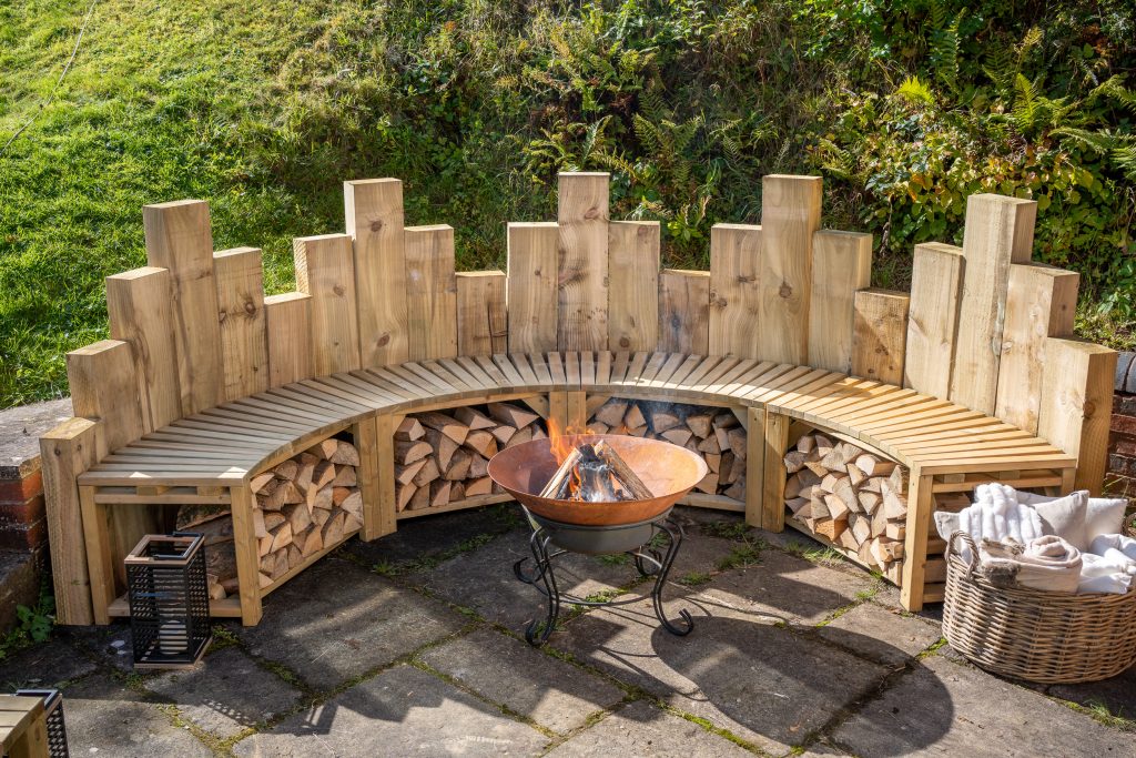Forest Curved Firepit Bench (2 Pack)