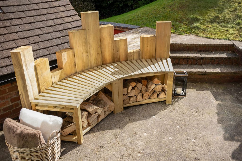 Forest Curved Firepit Bench (2 Pack)