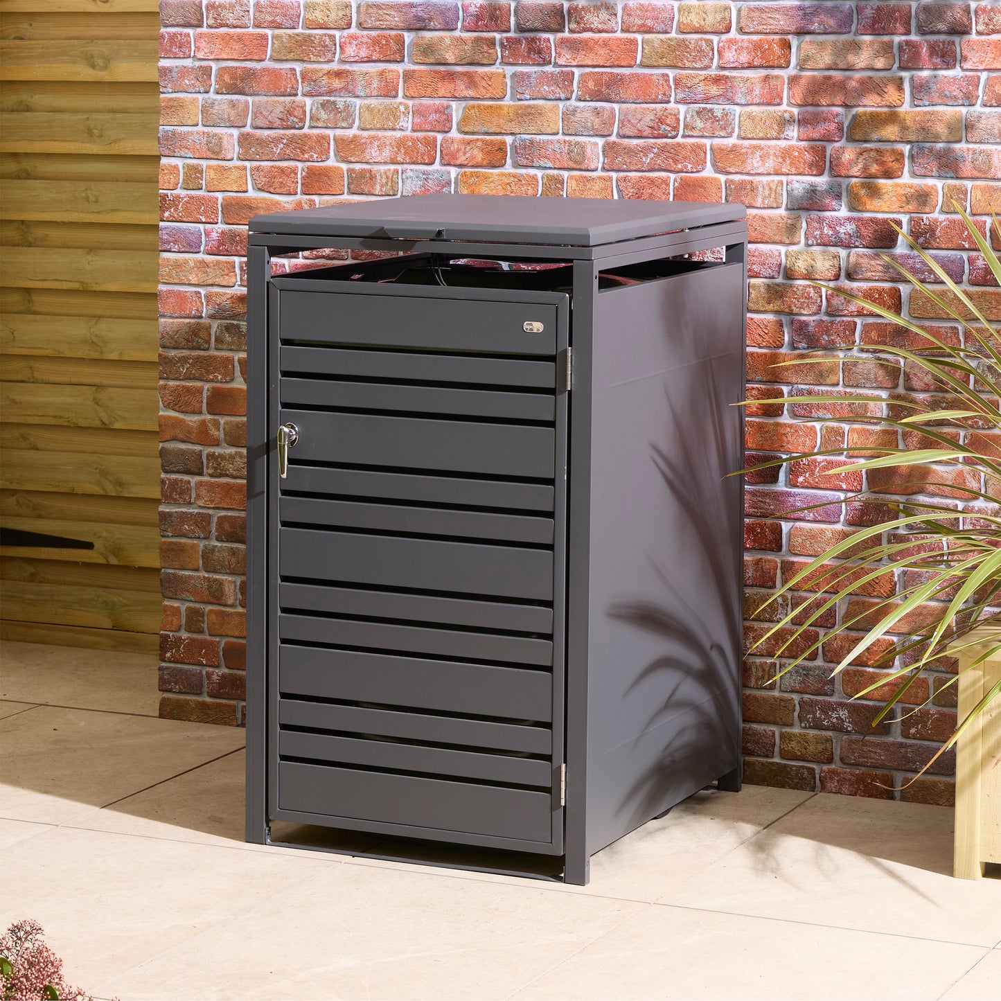 Rowlinson Chelsea Single Bin Store - Anthracite/Oak