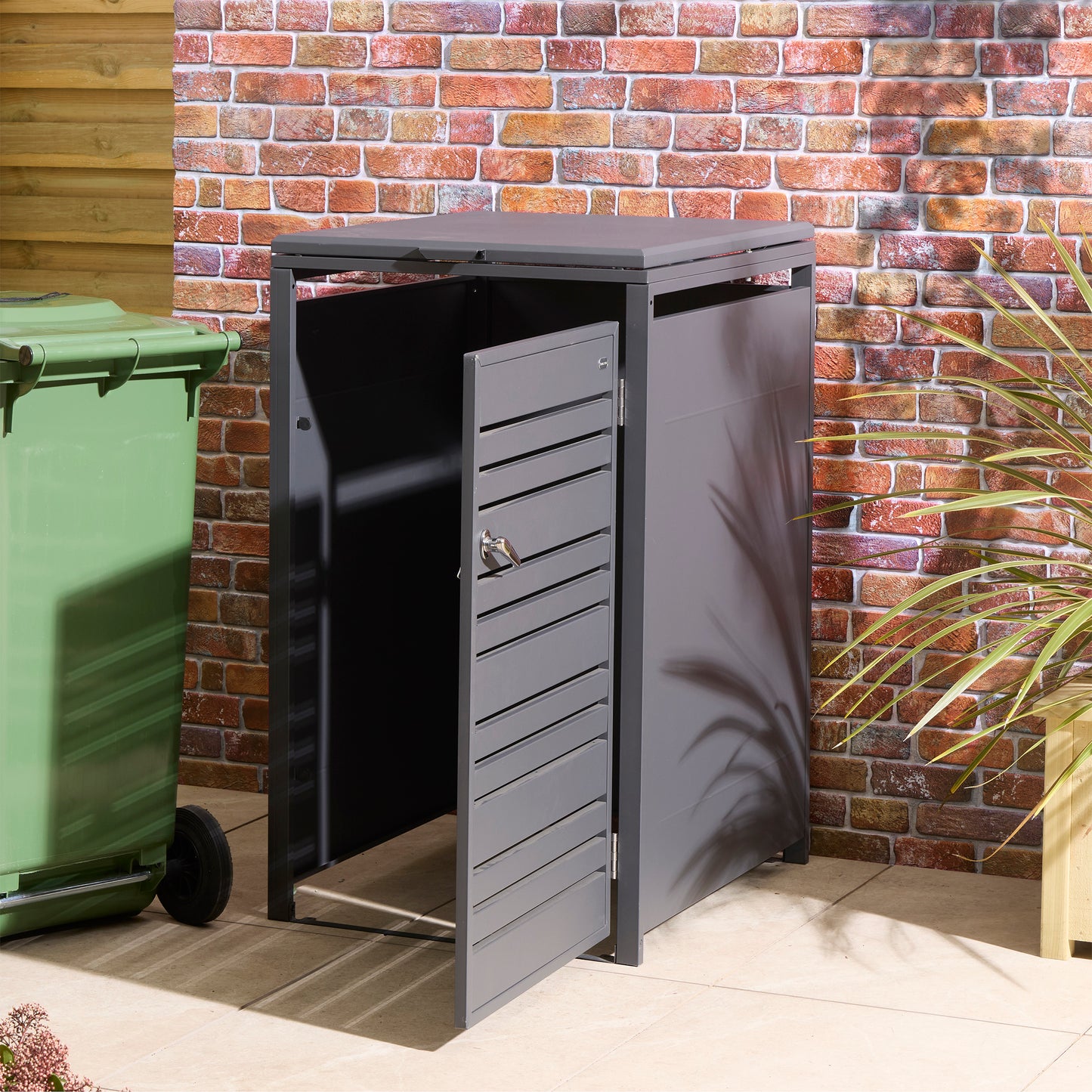 Rowlinson Chelsea Single Bin Store - Anthracite/Oak