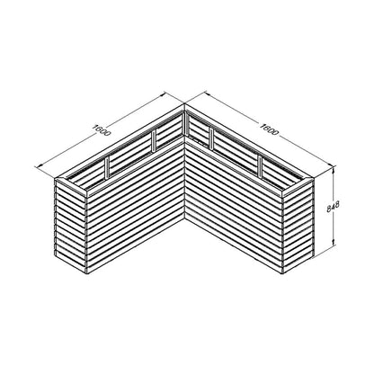 Forest Linear Corner Planter 160cm
