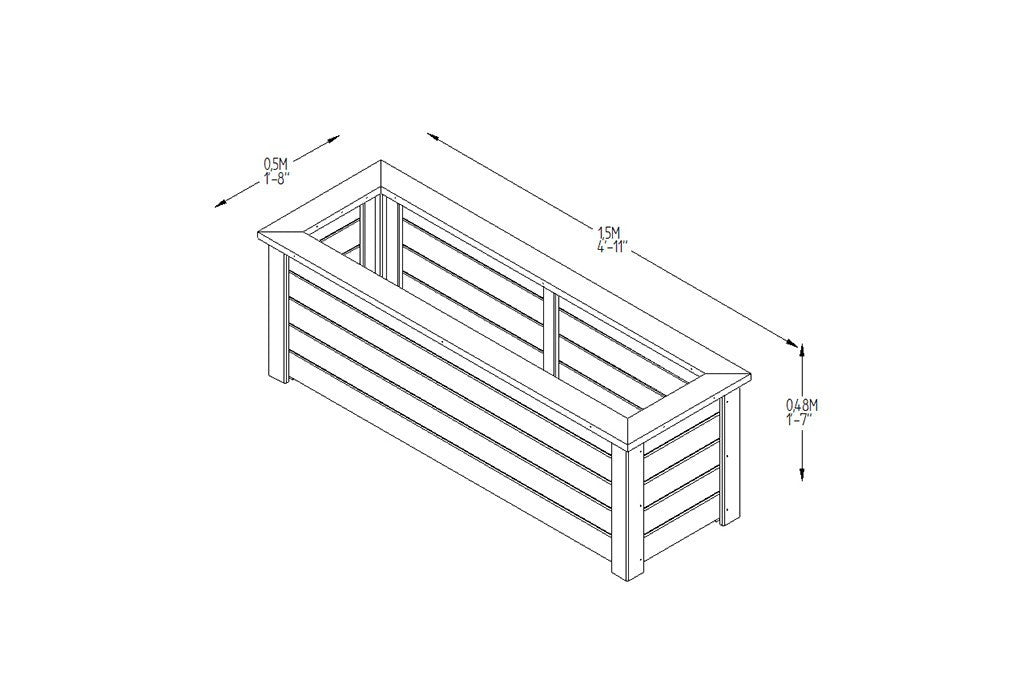 Cambridge Planter – 150×50