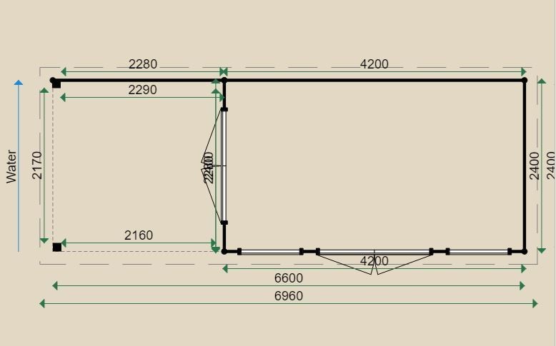 Lugarde Prima Victoria Log Cabin 2.4mx6.6m