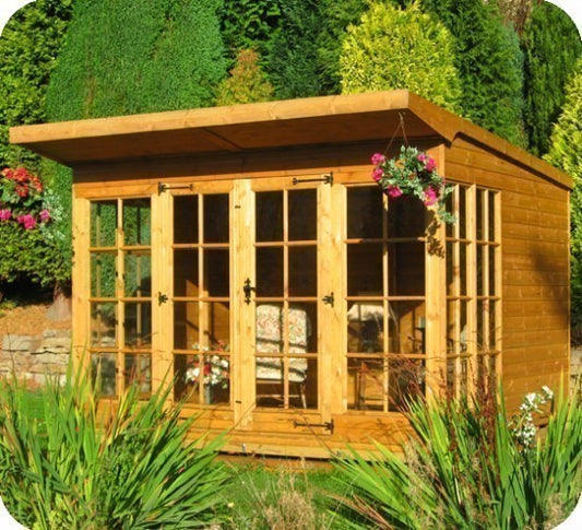 Contemporary Georgian Pent Summerhouse 10' Wide