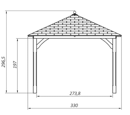 Jagram Cotswold Canopy 3.34m x 3.34m