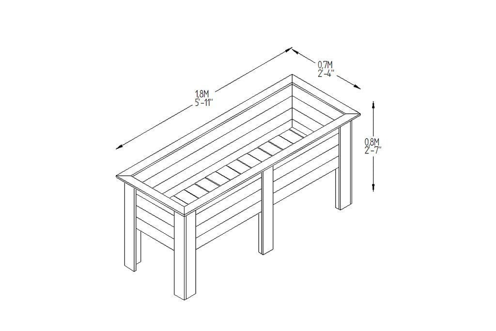 Deep Root Planter 1.8m