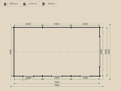 Lugarde Indiana Garage 4m x 7m