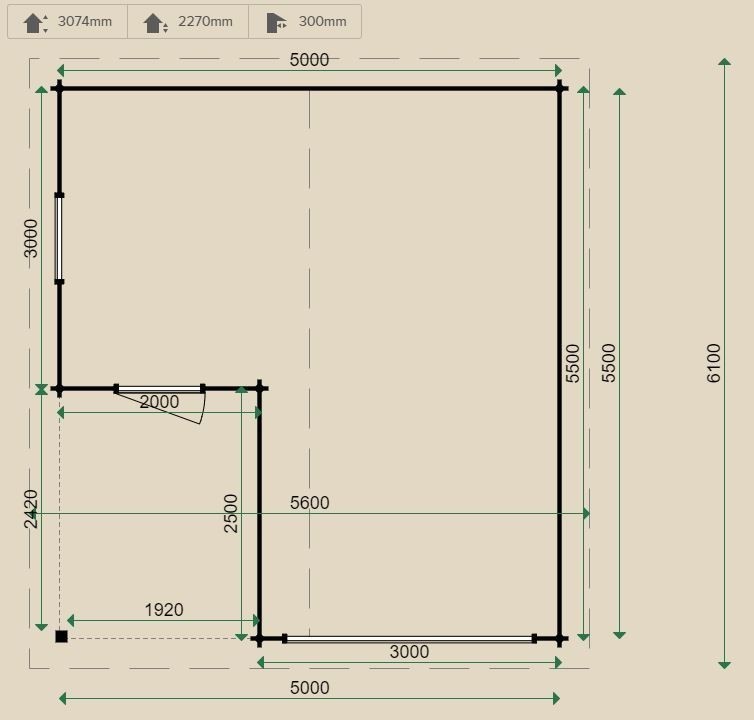 Lugarde Garage 5.0m x 5.5m