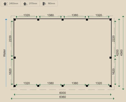 Lugarde Free Standing Gazebo 420cm x 600cm