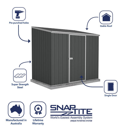 Mercia Absco Space Saver Metal Shed 7'5"x5'
