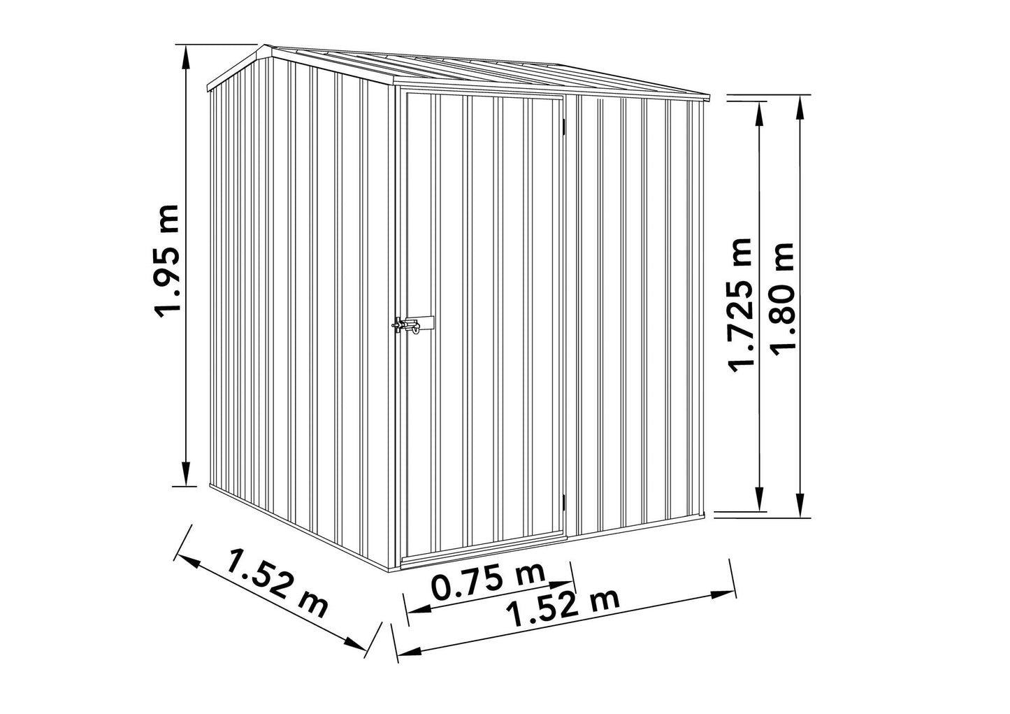 Mercia Absco Premier Metal Shed 5'x5'