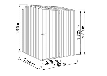 Mercia Absco Premier Metal Shed 5'x5'