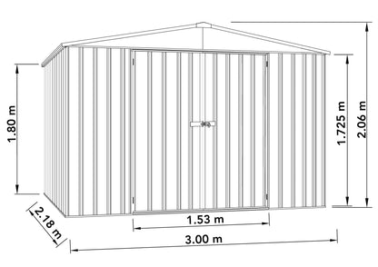 Mercia Absco Regent Metal Shed 3m x 2.18m