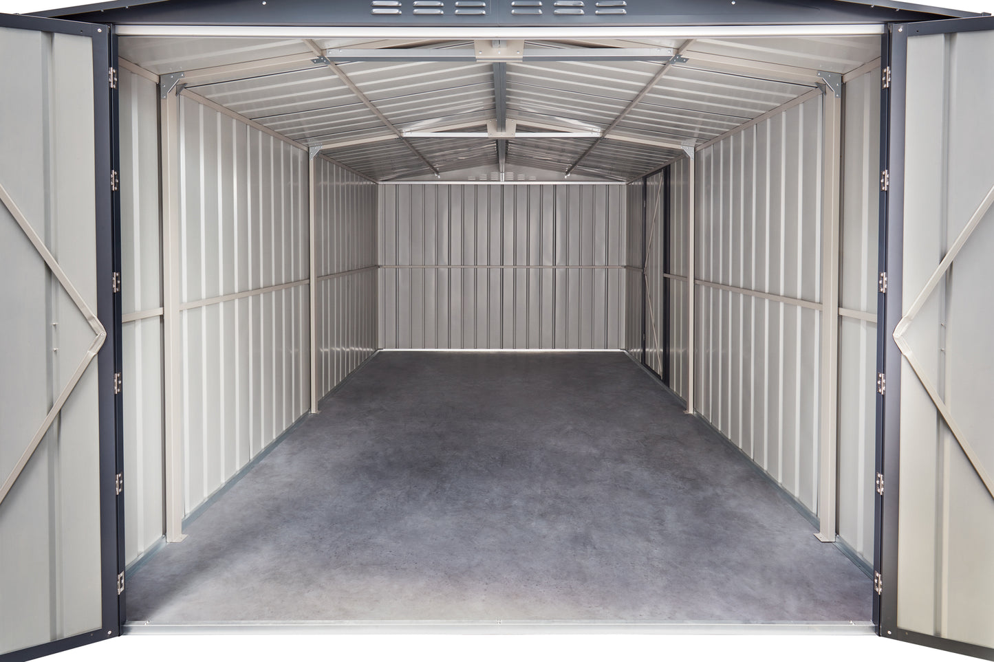 10 x 15 Globel Dual Door Workshop Garage - Green or Grey