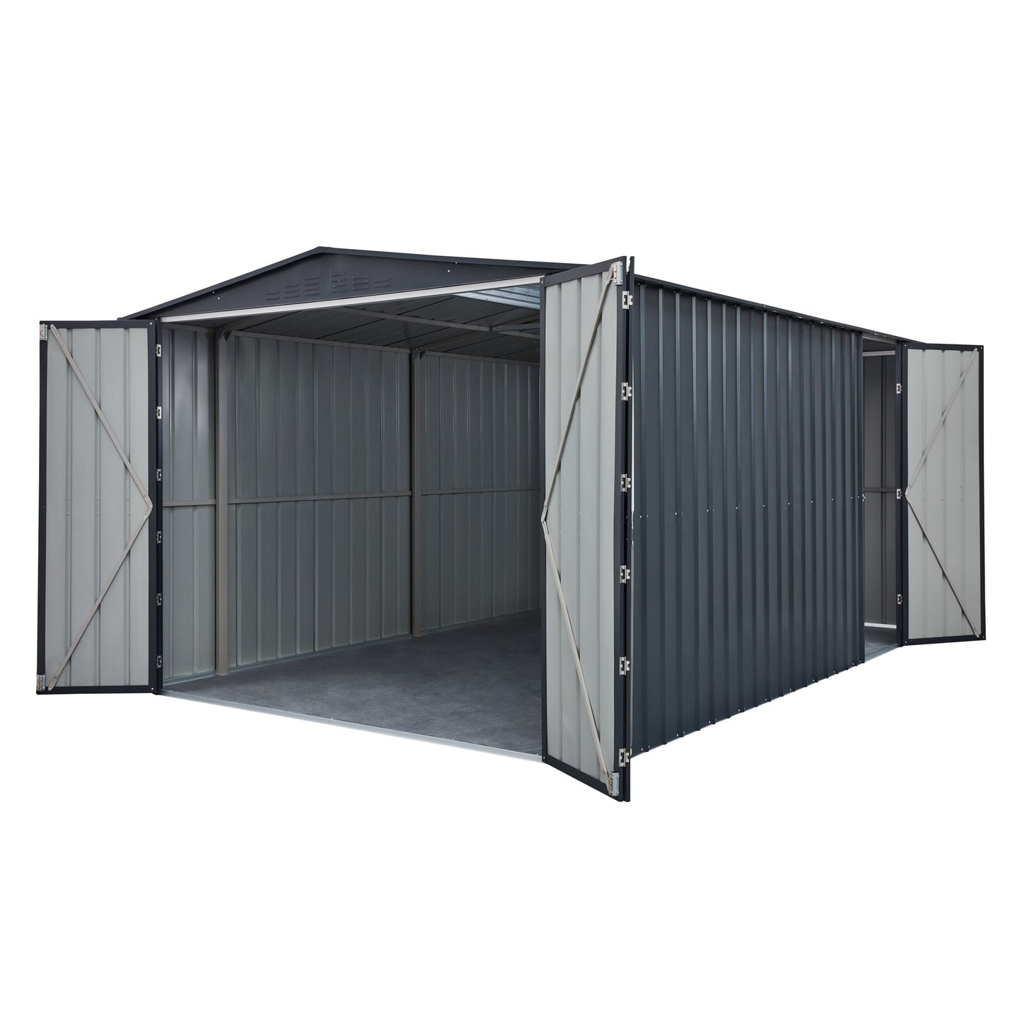 10 x 15 Globel Dual Door Workshop Garage - Green or Grey