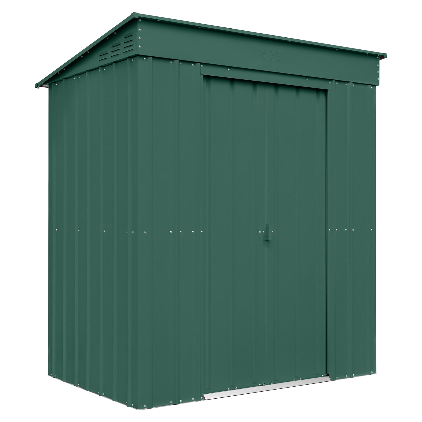 6 x 4 Globel Pent Metal Shed - Green or Grey