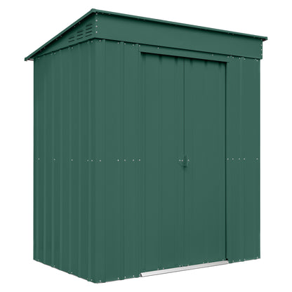 6 x 4 Globel Pent Metal Shed - Green or Grey