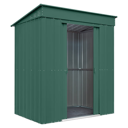 6 x 4 Globel Pent Metal Shed - Green or Grey