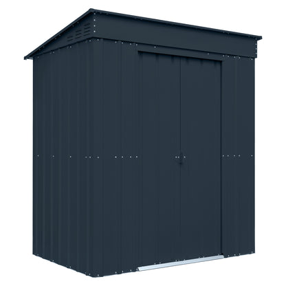 6 x 4 Globel Pent Metal Shed - Green or Grey