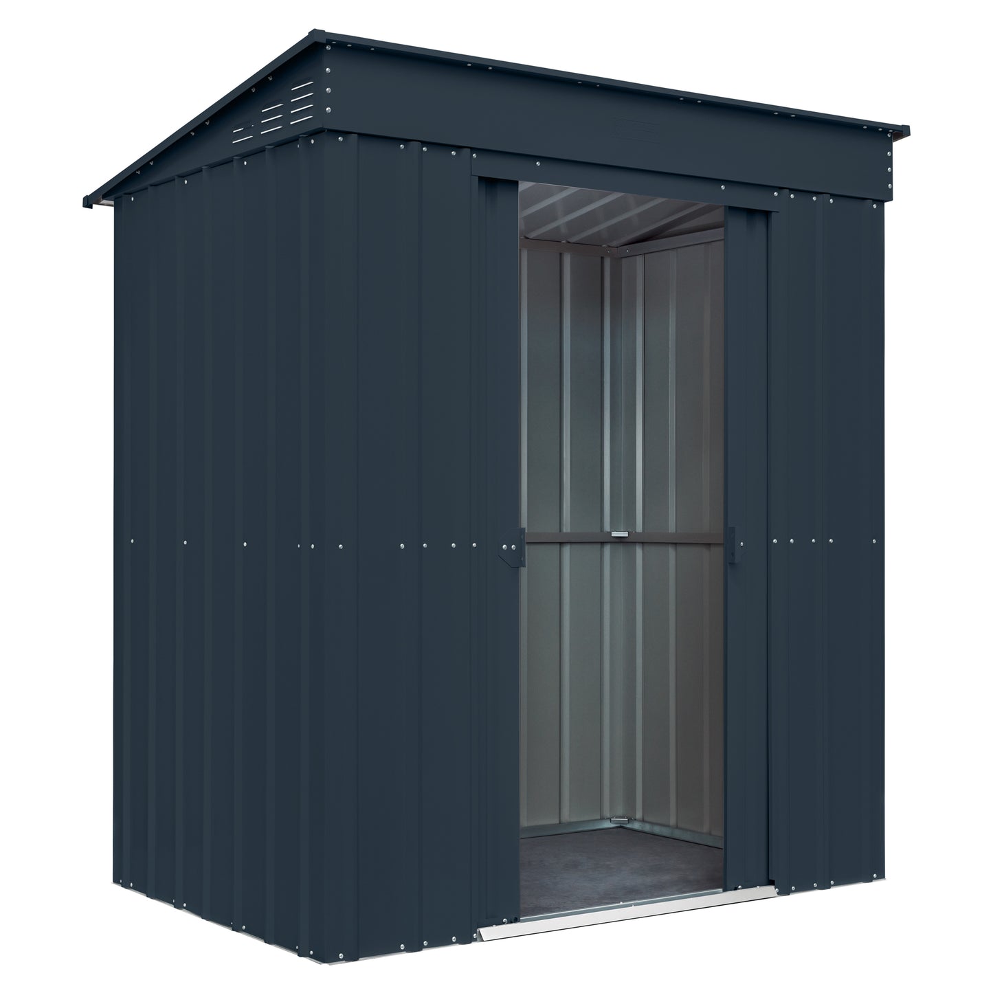 6 x 4 Globel Pent Metal Shed - Green or Grey
