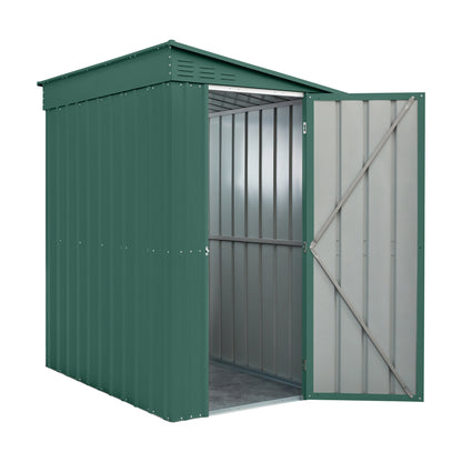 4 x 6 Globel Lean-To Metal Shed - Green or Grey