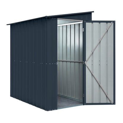 4 x 6 Globel Lean-To Metal Shed - Green or Grey