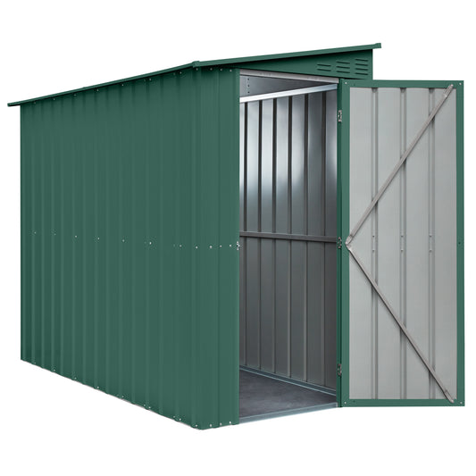 4 x 8 Globel Lean-To Metal Shed - Green or Grey