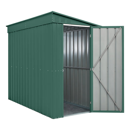 4 x 8 Globel Lean-To Metal Shed - Green or Grey