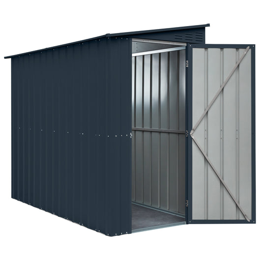 4 x 8 Globel Lean-To Metal Shed - Green or Grey