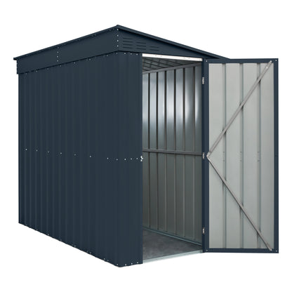 4 x 8 Globel Lean-To Metal Shed - Green or Grey