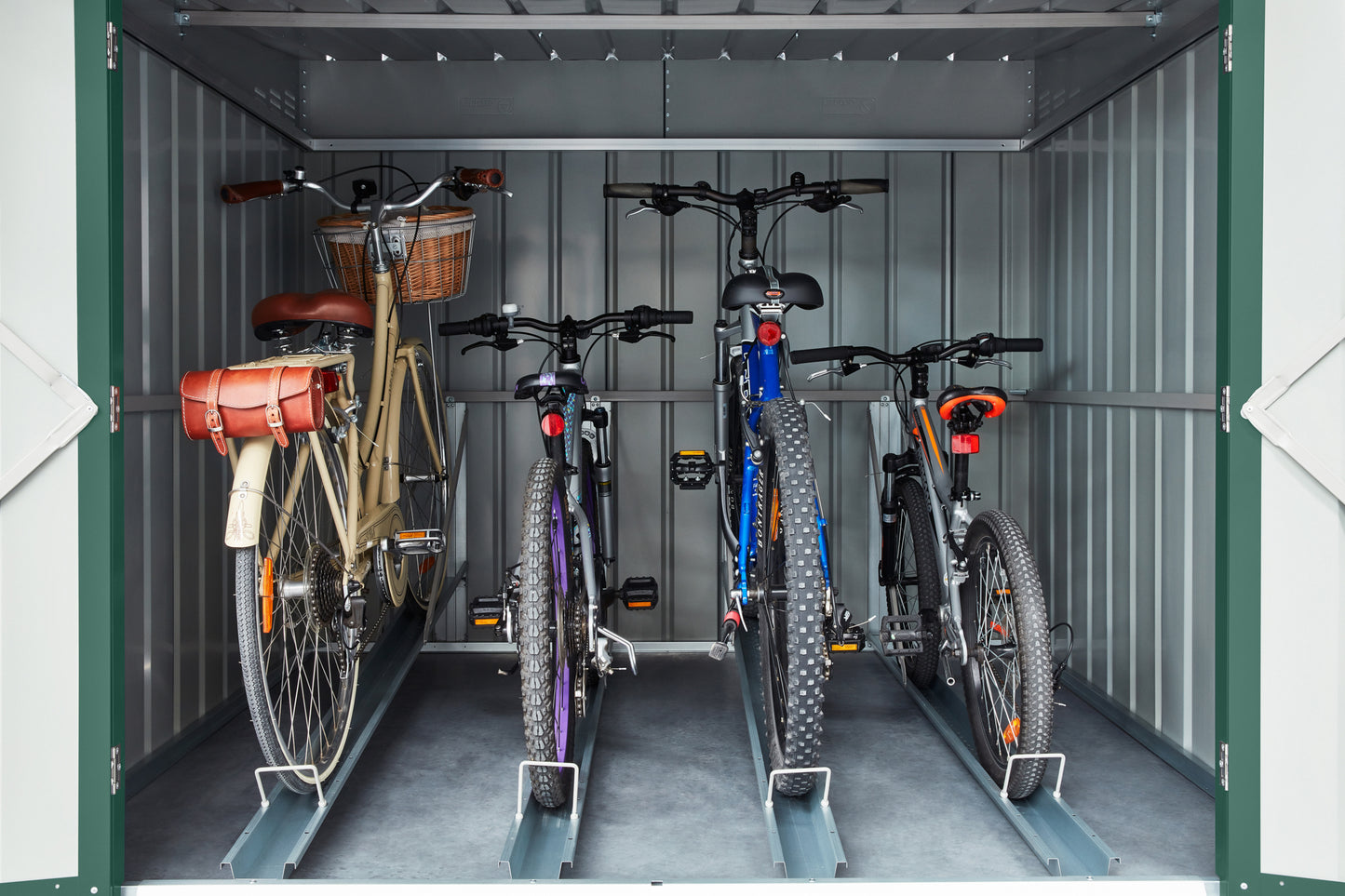 6 x 6 Globel Bike Locker - Green or Grey