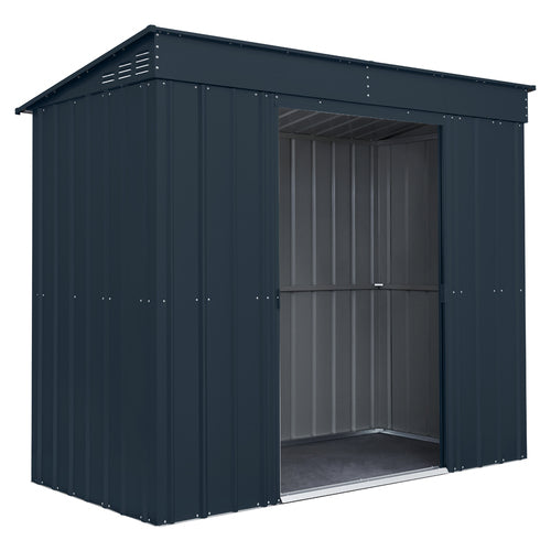8 x 4 Globel Pent Metal Shed - Green or Grey