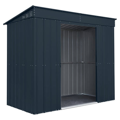 8 x 4 Globel Pent Metal Shed - Green or Grey