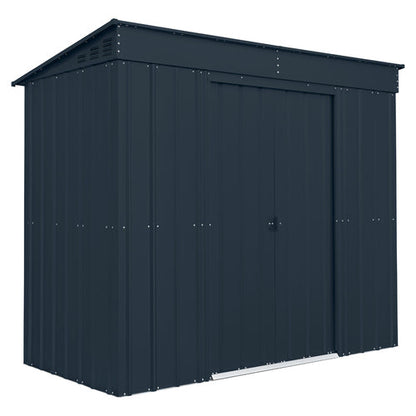 8 x 4 Globel Pent Metal Shed - Green or Grey