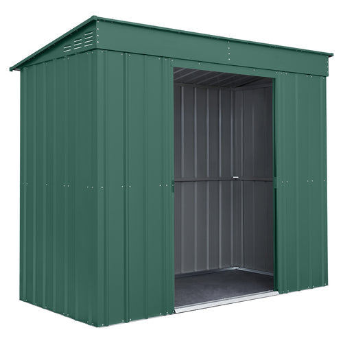 8 x 4 Globel Pent Metal Shed - Green or Grey