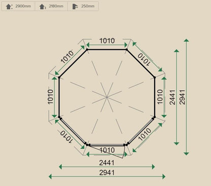 Lugarde Prima Burford Summerhouse 2.5m diameter