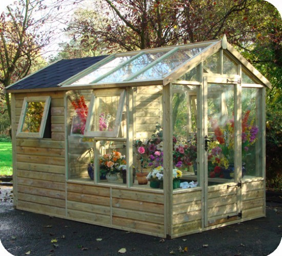 Metro Combi Greenhouse Shed 11'x6'6