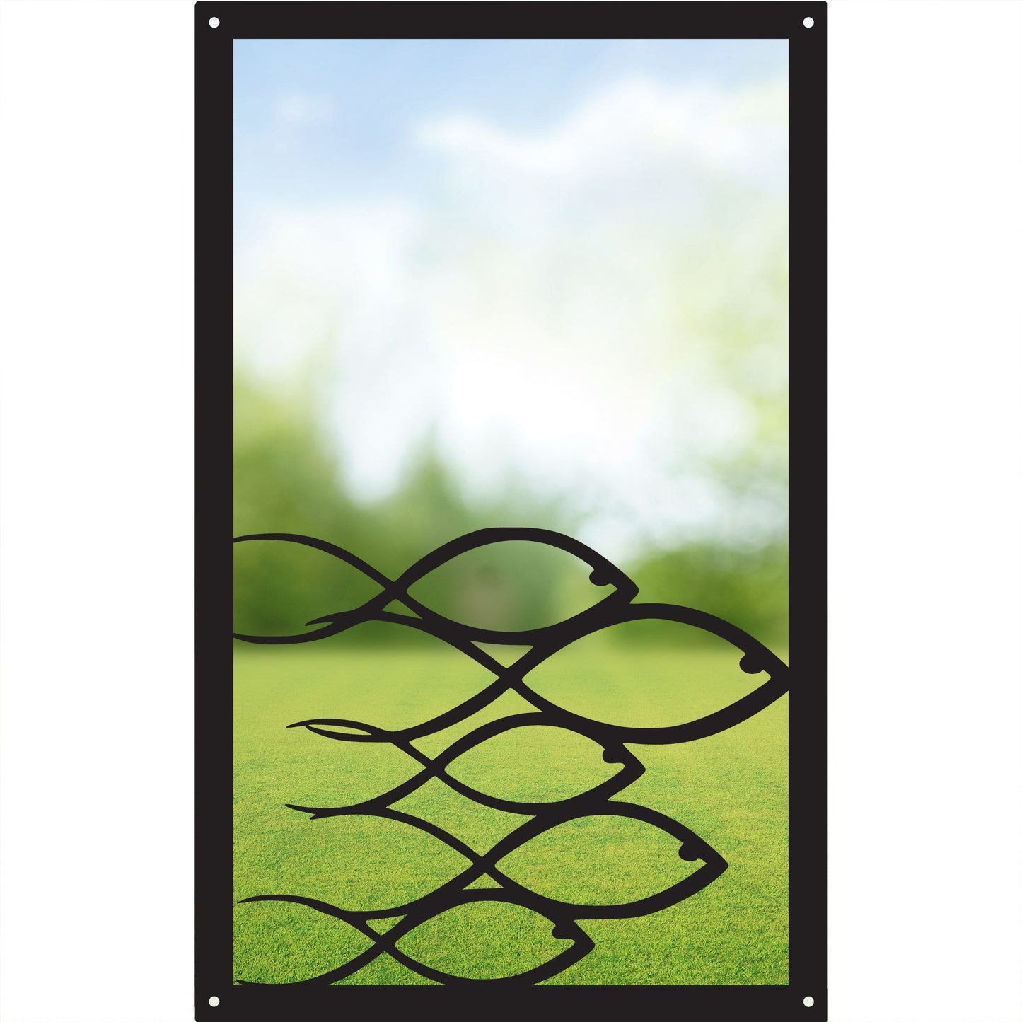 Swimming Fish, SunCatcher Garden Mirror Rectangular Design